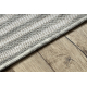 Covor organic din sisal 2131 Geometric ecru / gri – natural, modern, formă neregulată