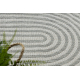 Tapete de sisal ORGANIC 2131 Geométrico cru / cinzento – natural, moderno, formato irregular