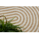 Alfombra de sisal ORGÁNICA 2131 Geométrica crudo / natural – moderna, forma irregular