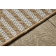 Alfombra de sisal ORGÁNICA 2131 Geométrica crudo / natural – moderna, forma irregular