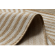Alfombra de sisal ORGÁNICA 2131 Geométrica crudo / natural – moderna, forma irregular