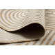 Alfombra de sisal ORGÁNICA 2131 Geométrica crudo / natural – moderna, forma irregular