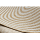 Covor organic din sisal 2131 Geometric ecru / natural – modern, formă neregulată