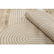 Alfombra de sisal ORGÁNICA 2131 Geométrica crudo / natural – moderna, forma irregular