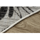 Alfombra de sisal ORGÁNICA 2735 Flores crudo / negro – natural, moderna, forma irregular