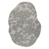 Dywan ORGANIC 2735 sizal Kwiaty ecru / szary - naturalny, nowoczesny nieregularny kształt