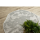 Tapete de sisal ORGANIC 2735 Flores cru / cinzento – natural, moderno, formato irregular
