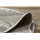 Tapete de sisal ORGANIC 2735 Flores cru / cinzento – natural, moderno, formato irregular