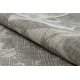 Tapete de sisal ORGANIC 2735 Flores cru / cinzento – natural, moderno, formato irregular