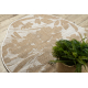 ORGANIC 2735 sisal tepih Cvijeće ecru / prirodni – moderni nepravilni oblik