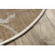 ORGANIC 2735 sisal tepih Cvijeće ecru / prirodni – moderni nepravilni oblik