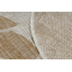 ORGANIC 2735 sisal tepih Cvijeće ecru / prirodni – moderni nepravilni oblik