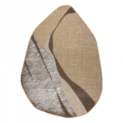 ORGANIC 2739 sisal tepih Kamen prirodni / ecru – moderni nepravilni oblik