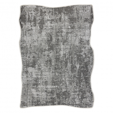 Tappeto in sisal ORGANIC 2755 Astrazione ecru / grigio – naturale, moderno, forma irregolare