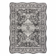ORGANIC 2762 sisalmatt Ornament, ram svart / ecru – modern oregelbunden form
