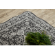 ORGANIC 2762 sisalmatt Ornament, ram svart / ecru – modern oregelbunden form