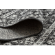 ORGANIC 2762 sisalmatt Ornament, ram svart / ecru – modern oregelbunden form