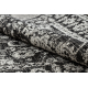 ORGANIC 2762 sisalmatt Ornament, ram svart / ecru – modern oregelbunden form