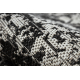 ORGANIC 2762 sisalmatt Ornament, ram svart / ecru – modern oregelbunden form