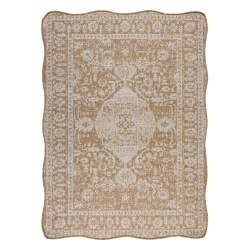 ORGANIC 2762 sisalmatt Ornament, ram naturlig / ecru – modern oregelbunden form