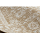 ORGANIC 2762 sisalový koberec Ornament, rám prírodný / ecru – moderný nepravidelný tvar