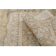 Dywan ORGANIC 2762 sizal Ornament, ramka naturalny / ecru - nowoczesny nieregularny kształt