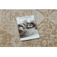 Tapete de sisal ORGANIC 2762 Ornamento, quadro natural / cru – moderno, formato irregular