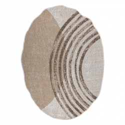 ORGANIC 2767 sisalmatt Geometrisk ecru / naturfärgad – modern oregelbunden form