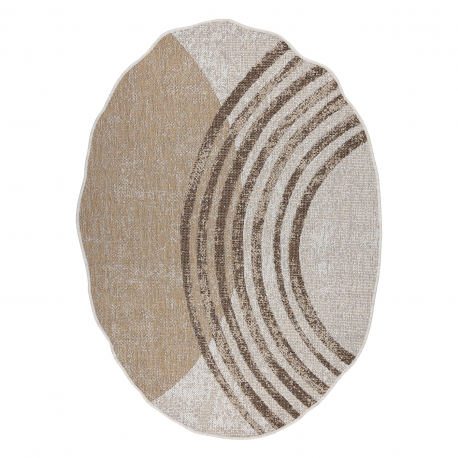 Tapete de sisal ORGANIC 2767 Geométrico cru / natural – moderno, formato irregular