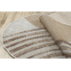 Tapete de sisal ORGANIC 2767 Geométrico cru / natural – moderno, formato irregular