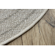 Covor organic din sisal 2743 Buturugă de inel de copac ecru / gri – natural, modern, formă neregulată