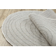 Covor organic din sisal 2743 Buturugă de inel de copac ecru / gri – natural, modern, formă neregulată