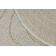 Tapete de sisal ORGANIC 2743 Porta-malas cru / natural – moderno, formato irregular
