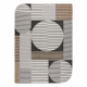 Covor organic din sisal 2769 Geometric ecru / negru – natural, modern, formă neregulată