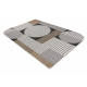 Tapis en sisal ORGANIC 2769 Géométrique écru / noir – naturel, forme irrégulière moderne