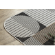 Tapis en sisal ORGANIC 2769 Géométrique écru / noir – naturel, forme irrégulière moderne