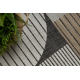 Covor organic din sisal 2769 Geometric ecru / negru – natural, modern, formă neregulată