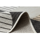 Tapis en sisal ORGANIC 2769 Géométrique écru / noir – naturel, forme irrégulière moderne