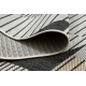 Tapis en sisal ORGANIC 2769 Géométrique écru / noir – naturel, forme irrégulière moderne