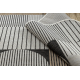 Tapis en sisal ORGANIC 2769 Géométrique écru / noir – naturel, forme irrégulière moderne