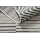 Covor organic din sisal 2769 Geometric ecru / negru – natural, modern, formă neregulată