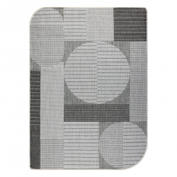 Tappeto in sisal ORGANIC 2769 Geometric ecru / grigio – naturale, moderno, forma irregolare