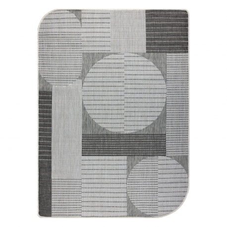 Tapete de sisal ORGANIC 2769 Geométrico cru / cinzento – natural, moderno, formato irregular