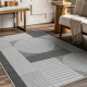 Tapete de sisal ORGANIC 2769 Geométrico cru / cinzento – natural, moderno, formato irregular