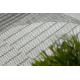 Covor organic din sisal 2769 Geometric ecru / gri – natural, modern, formă neregulată