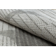 Covor organic din sisal 2769 Geometric ecru / gri – natural, modern, formă neregulată