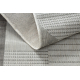 Covor organic din sisal 2769 Geometric ecru / gri – natural, modern, formă neregulată