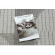 Tapete de sisal ORGANIC 2769 Geométrico cru / cinzento – natural, moderno, formato irregular