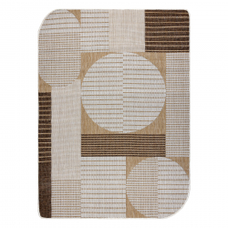 ORGANIC 2769 sisalmatto Geometrinen ecru / luonnonvärinen – moderni epäsäännöllinen muoto