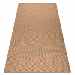 Tapijt TAPIJT - Vloerbedekking TRAFFIC DIAMOND 650ab Ruiten beige / zwart